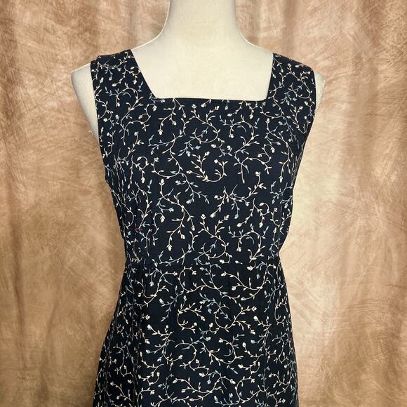Vintage 90s Kathie Lee Floral Vine Print Sleeveless Maxi Dress Whimsigoth Fairy - Picture 3 of 8